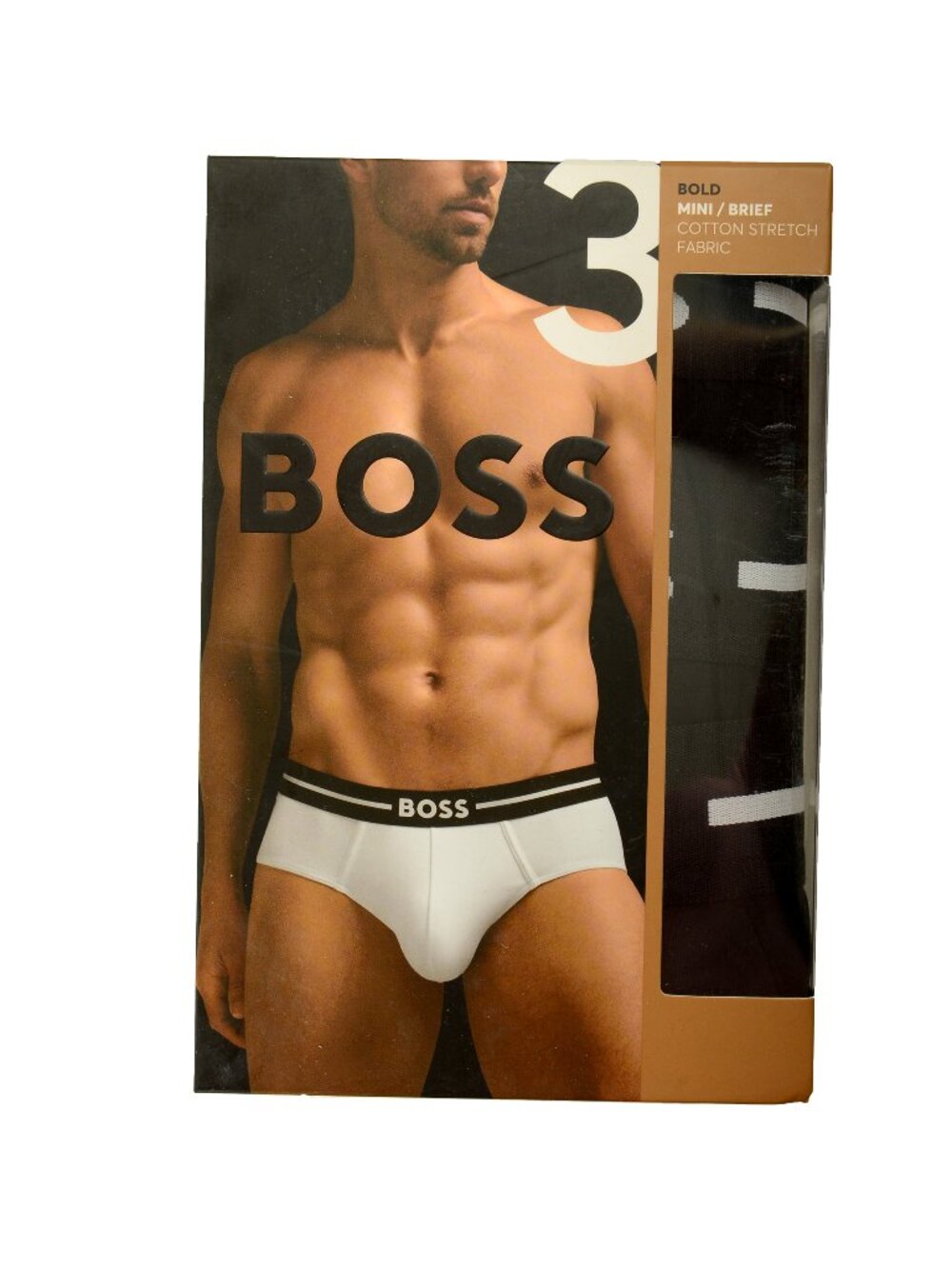 Hugo Boss Men's "BOLD" Logo Strap 3 Pack Hip Brief Slip Underwear US S IT 48